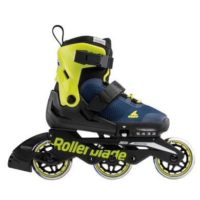 Rollerblade Inline Skates Microblade 3WD (Rollen: 80mm/82A, Kugellager: SG3) royalblau/lime Kinder